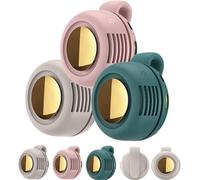 YHWABOICE Ventilatore portatile ricaricabile, silenzioso, mini ventole a vortice per ventaglio con clip in vita, 3 velocità, a mani libere, da appendere alla vita, senza lama (3 pezzi-A)