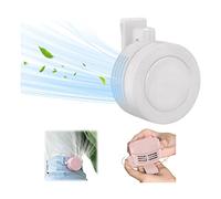 YHWABOICE Ventilatore portatile ricaricabile, silenzioso, mini ventole a vortice per ventaglio con clip in vita, 3 velocità, ventilatore da collo a mani libere da appendere in vita senza lama (bianco)