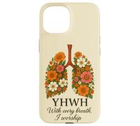 YHWH con ogni respiro io adoro i polmoni floreali Custodia per iPhone 15