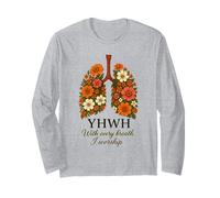 YHWH con Ogni respiro io Adoro i polmoni Floreali Maglia a Manica