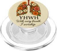 YHWH con ogni respiro io adoro i polmoni floreali PopSockets PopGrip per MagSafe