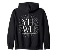 YHWH - Design con Scritta in Lingua Inglese The Name Above all Names Felpa con Cappuccio