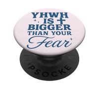 YHWH è più grande della paura messaggio cristiano ebraico PopSockets PopGrip Adesivo