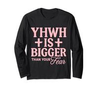YHWH è più Grande della Tua Paura Christian Graphic Maglia a Manica