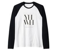 YHWH Il Nome sopra Tutti i Nomi Cristiano Dio Fede Maglia con Maniche Raglan