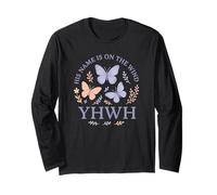 YHWH Il Suo Nome È sul Vento Farfalla Fede Maglia a Manica