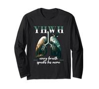 Yhwh Lungs Christian Ogni respiro pronuncia il suo nome dicendo Maglia a Manica