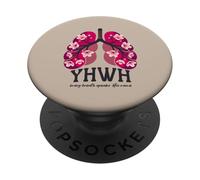 YHWH Polmoni Ogni respiro pronuncia il suo nome Terapista cristiano PopSockets PopGrip Adesivo