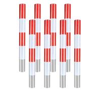YHWKGZ Dissuasore di Sicurezza Antiruggine Impermeabile for Vialetti, Paletto di Sicurezza for Il Traffico con Strisce Riflettenti, Paletto dis Parcheggio fors Parcheggio(8pcs)