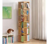 YHWKGZ Libreria Angolare, Libreria Girevole, Scaffale Espositivo Multistrato, Torre Libreria Girevole, Libreria da Pavimento, for Camera da Letto, Soggiorno, Casa, Ufficio, Angolo(Wood color,178cm)