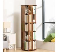 YHWKGZ Libreria Angolare, Libreria Girevole, Scaffale Espositivo Multistrato, Torre Libreria Girevole, Libreria da Pavimento, for Camera da Letto, Soggiorno, Casa, Ufficio, Angolo(Brown,149cm)