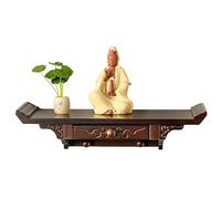 YHWKGZ Mensola for Altare Del Buddha A Parete, Altare Personale for Meditazione, Tavolo for Altare Con Cassetto E 2 Ganci, Mobiletto for Altare In Stile Cinese for La Casa(40cm/15.7in)