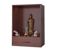YHWKGZ Mensola Porta-altare Da Tavolo For Buddha, Mobiletto For Guanyin, Nuovo Santuario In Stile Cinese, Tavolo For Altare Con Cassetto Portaoggetti E Guida Scorrevole Silenziosa(Reddish Brown,Length