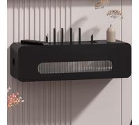 YHWKGZ Nascondiglio per router WiFi da parete, cestino per nascondere il router, mobiletto per riporre i dispositivi multimediali domestici(Black,60cm/23.6in)