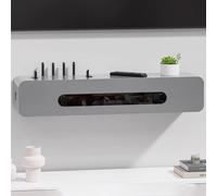 YHWKGZ Nascondiglio per router WiFi da parete, cestino per nascondere il router, mobiletto per riporre i dispositivi multimediali domestici(Gray,80cm/31.5in)
