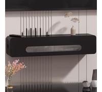 YHWKGZ Nascondiglio per router WiFi da parete, cestino per nascondere il router, mobiletto per riporre i dispositivi multimediali domestici(Black,80cm/31.5in)