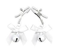 YHWQYR 2 anelli non penetranti con morsetti gioielli per il corpo per donne uomini clip in acciaio inox regolabili ciondolo peso campana falso finto corpo piercing gioielli, Adjustable, Plastica