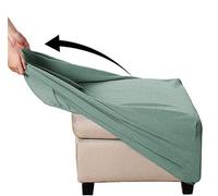 YHWW Fodera per Ottomano/Copri Pouf Rettangolare/Quadrato/Rotondo Elasticizzato Jacquard Spandex Copertura Dell'Ottomano Tinta Unita Copri Poggiapiedi Divano Lavabile (Color : #24)