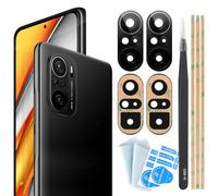 YHX-OU 2 lenti per fotocamera in vetro di ricambio per Xiaomi Poco F3 M2012K11AG vetro fotocamera posteriore + 2 pezzi per Xiaomi Poco F3 fotocamera pellicola protettiva per fotocamera + pinzette