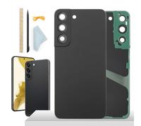 YHX-OU 6.1'' Nero Copribatteria per Samsung Galaxy S22 5G SM-S901B, SM-S901U Copri Batteria Sostituzione Posteriore Ricambio Posteriore Back Cover + Strumento di Installazione