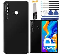 YHX-OU 6.15'' Copribatteria Adatto per Huawei P30 Lite Nova 4E Sostituzione della Cover Posteriore + Strumento di Installazione (Nero)