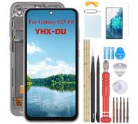 YHX-OU 6.4" Nero Dispay with Frame per Samsung Galaxy S23 FE S711U/S711B /S711W/S7110 Display LCD Touch Assemblaggio di Ricambio con Strumento di Installazione + Vetro