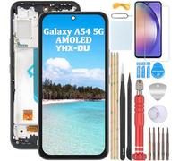 YHX-OU 6.4" Nero+Telaio AMOLED Display LCD per Samsung Galaxy A54 5G SM-A546B SM-A546E LCD Schermo Touch Screen Digitizer Assemblea E Strumenti di Installazione+1 Pezzo Vetro temperato