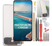 YHX-OU 6.43'' Nero Schermo per Oppo Find X3 Lite 5G CPH2145 Display Touch Screen Digitizer Ricambio Assembly con Utensili Inclusi