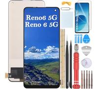 YHX-OU 6.43'' Nero TFT Schermo per Oppo Reno6 5G Reno 6 5G PEQM00 CPH2251 LCD Display Touch Screen Digitizer Ricambio Assembly con Utensili Inclusi + Vetro temperato