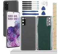 YHX-OU 6.5'' Copribatteria per Samsung Galaxy S20 Galaxy S20 5G SM-G980 SM-G980F Copri Batteria Sostituzione Posteriore Ricambio Posteriore Back Cover + Strumento di Installazione (Nero)