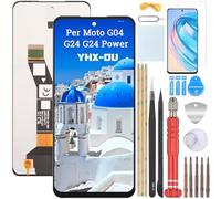 YHX-OU 6.5" Display per Motorola Moto G04 G24 G24 Power LCD Schermo Touch Screen di Ricambio LCD in Vetro Assembly Digitizer + 1 Pellicola Protettiva + Strumenti(Nero)