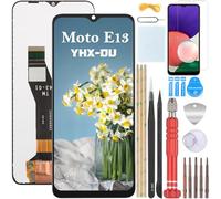 YHX-OU 6.5" Nero Display per Motorola Moto E13 2023 LCD Schermo Touch Screen Digitizer Assemblea E Strumenti di Installazione +1 Pezzo Vetro temperato