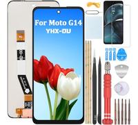 YHX-OU 6.5'' Nero Schermo per Motorola Moto G14 XT-2341 PAYF0010IN LCD Display Touch Screen Digitizer Ricambio Assembly con Utensili Inclusi E Vetro temperato