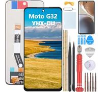 YHX-OU 6.5'' Nero Schermo per Motorola Moto G32 XT2235-2 LCD Display Touch Screen Digitizer Ricambio Assembly con Utensili Inclusi E Vetro temperato