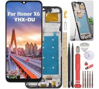 YHX-OU 6.5'' Nero+Telaio TFT Schermo Completo per Honor X6 VNE-LX1 LCD Display Touch Screen Digitizer Ricambio Assembly con Strumento