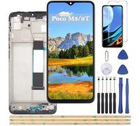 YHX-OU 6.53" Nero Schermo LCD con Telaio per Xiaomi Poco M3 M2010J19CG Redmi 9T M2010J19SG Schermo Completo Touch LCD Display di Ricambio con Pellicola di Protezione Dello Schermo e Strumenti