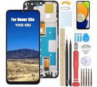YHX-OU 6.56" Nero+Telaio TFT Display LCD per Honor X6a WDY-LX1, WDY-LX2 LCD Schermo Touch Screen Digitizer Assemblea E Strumenti di Installazione+1 Pezzo Vetro temperato