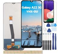 YHX-OU 6.6'' Nero LCD Display per Samsung Galaxy A22 5G SM-A226B SM-A226B/DS Schermo Touch Screen Digitizer Assemblea E Strumenti di Installazione + Vetro temperato
