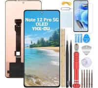 YHX-OU 6.67" Nero OLED Display LCD per Xiaomi Redmi Note 12 PRO 5G 22101316G, 22101316C, 23013RK75C LCD Schermo Touch Screen Digitizer Assemblea E Strumenti di Installazione+1 Pezzo Vetro temperato