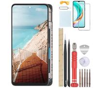 YHX-OU 6.67'' Nero+Telaio TFT Schermo per Oppo A40/A40m/A3 4G CPH2669 CPH3669 LCD Display Touch Screen Digitizer Ricambio Assembly con Utensili Inclusi + Vetro temperato