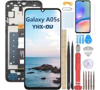 YHX-OU 6.7" Nero+Telaio Display LCD per Samsung Galaxy A05s SM-A057G SM-A057F SM-A057M LCD Schermo Touch Screen Digitizer Assemblea E Strumenti di Installazione+1 Pezzo Vetro temperato