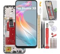 YHX-OU 6.7'' Nero + Telaio Schermo per Honor X8 4G TFY-LX1 TFY-LX2 TFY-LX3 LCD Display Touch Screen Digitizer Ricambio Assembly con Utensili Inclusi(Non Disponibile per Il 5G)