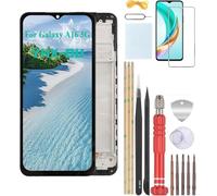 YHX-OU 6.7'' Nero+Telaio TFT Schermo per Samsung Galaxy A16 5G SM-A166B/A166E LCD Display Touch Screen Digitizer Ricambio Assembly con Utensili Inclusi + Vetro temperato