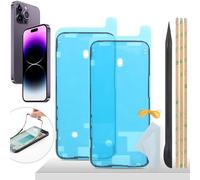 YHX-OU 6,7 pollici, pellicola impermeabile per iPhone 14 Pro Max, coperchio della batteria, adesivo [2 pezzi] + ferro di porco+elastico + panno per la pulizia dello schermo