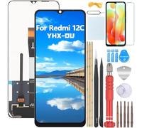 YHX-OU 6.71'' Display LCD Nero per Xiaomi Redmi 12C 22120RN86G, 22120RN86I, 22126RN91Y, 2212ARNC4L LCD Schermo Touch Screen Digitizer Assemblea E Strumenti di Installazione + Vetro temperato