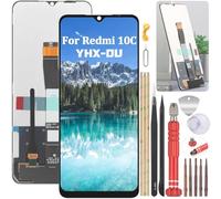 YHX-OU 6.71'' Nero Schermo LCD per Xiaomi Redmi 10C 220333QBI,220333QAG LCD Display Touch Screen Digitizer Ricambio Assembly con Strumento di Installazione