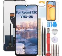 YHX-OU 6.74" Nero Display LCD per Xiaomi Redmi 13C 23100RN82L, 23106RN0DA, 23108RN04Y LCD Schermo Touch Screen Digitizer Assemblea E Strumenti di Installazione+1 Pezzo Vetro temperato