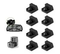 YHX-OU 8 Cuscinetti in Silicone friggitrice ad Aria Calda per Ninja Crispi FN101 - Cuscinetti in Silicone Come ricambi per friggitrici ad Aria Calda Ninja, Neri, Ideali per cucine familiari