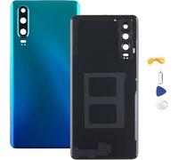 YHX-OU Copribatteria per Huawei P30 Vetro posteriore, cover posteriore di ricambio + per Huawei P30 Lente Camera Posteriore + Strumento di installazione (Blu Aurora)