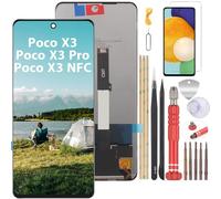 YHX-OU Nero Display per Xiaomi Poco X3 NFC Poco X3 PRO Poco X3 LCD Schermo Touch Screen Digitizer Assemblea E Strumenti di Installazione + Vetro temperato